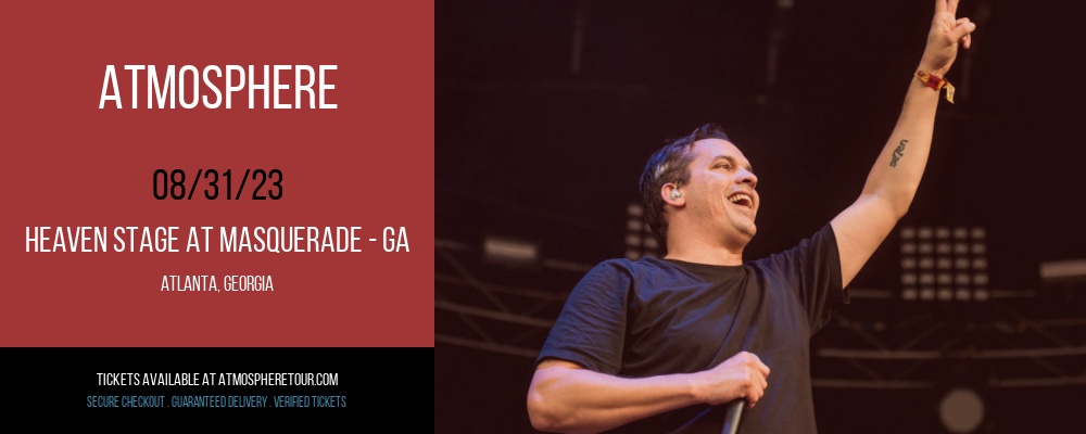 Atmosphere at Atmosphere Tour tickets Atmosphere at Atmosphere Tour